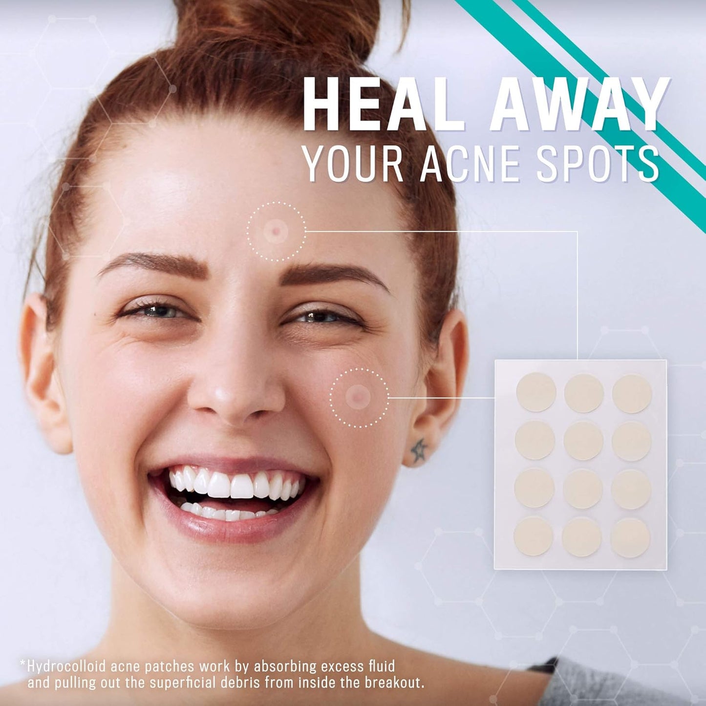 LotFancy Hydrocolloid Bandages, 15 Blister Bandage and 12 Acne Patches, Waterproof Blister Pads for Feet Toes Fingers, Heels Blister Prevention Cushions, 4 Size, Sterile, Travel Essentials