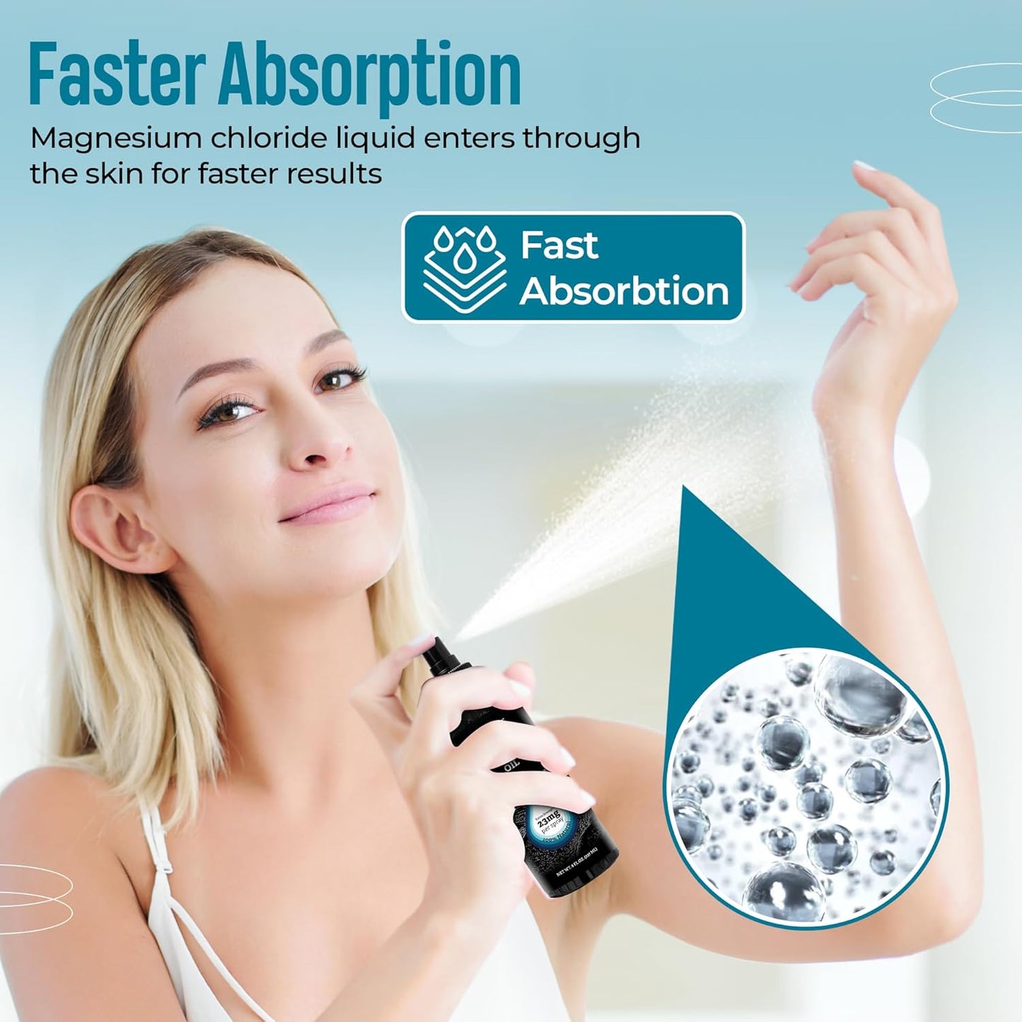 Aromasong Extra Strength Magnesium Oil Spray - 8 Oz. 2 Pack (23mg in Each Spritz) Natural and Pure Magnesium Spray - Made in The USA - for Leg Discomfort and Promotes a Calm Sleep