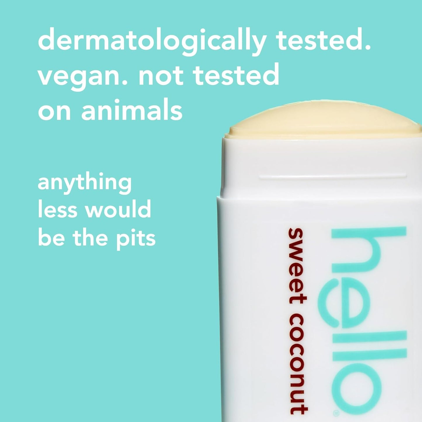 hello Sweet Coconut Deodorant With Shea Butter for Women + Men, Aluminum Free, Baking Soda Free, Parabens Free, 24 Hour Odor Protection, 2.6 Ounce, 2 Pack