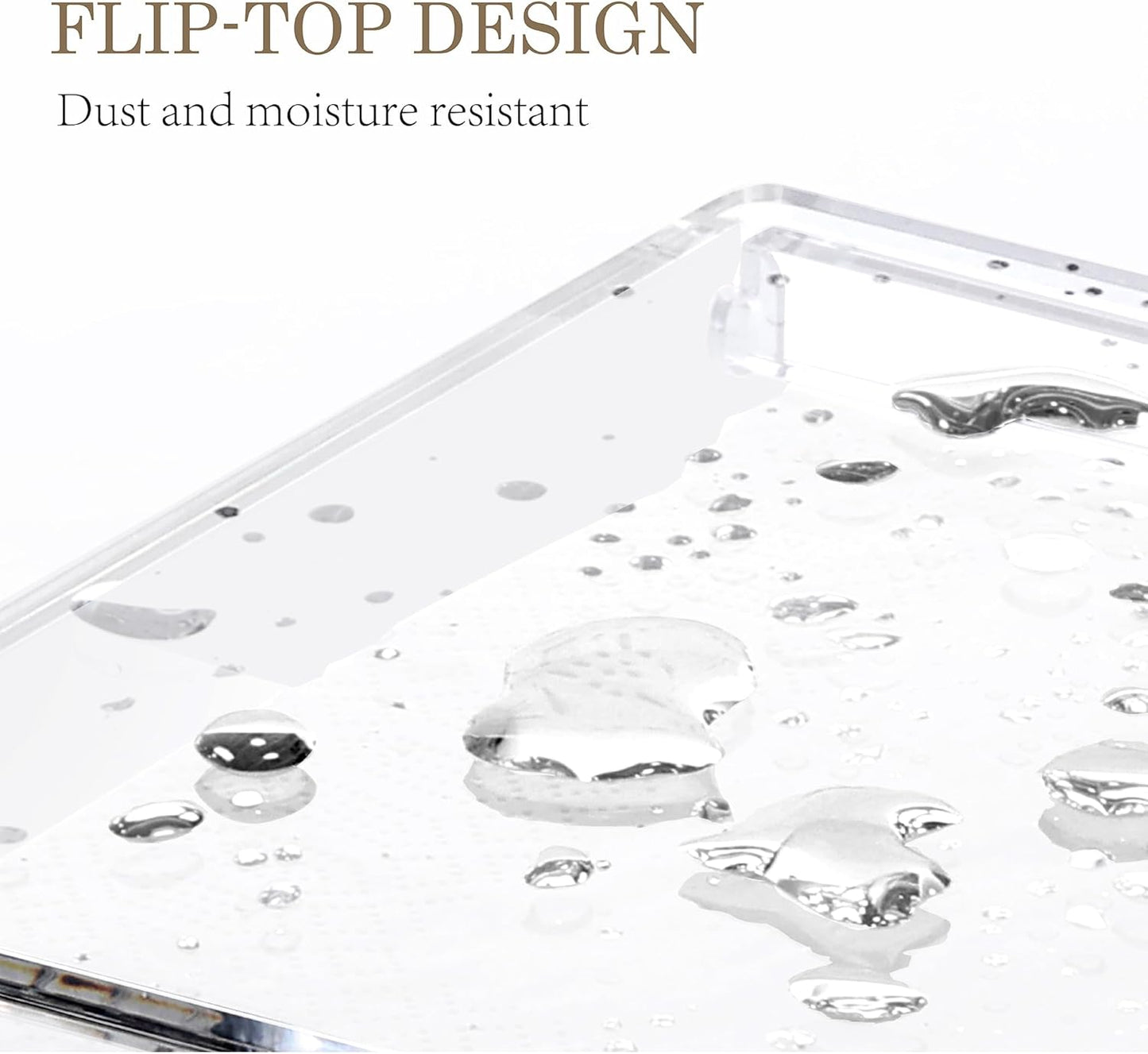 DINGHUO Flat Acrylic Napkin Holder for Table, Open Side Design Napkin Dispenser with Weighted Arm, Square Paper Holder for Restaurant, Kitchen, Bathroom, Countertop, Dinner