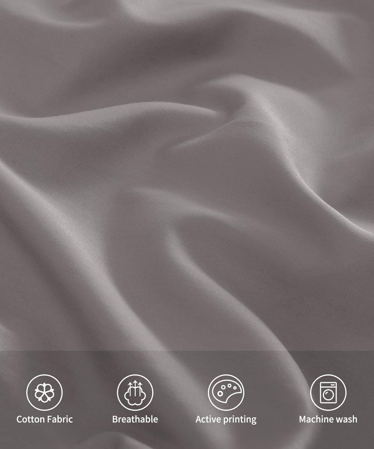 Warmstar Cotton Pillow Cases Queen Size Set of 2, 600 Thread Count Pillowcases 20x30 Inches, Soft Long Staple Cotton Pillowcases Breathable with Envelope Closure,Dark Grey