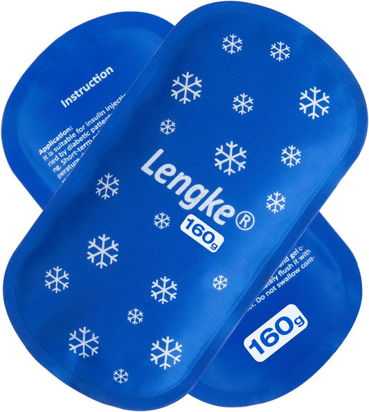 2Pcs Large Ice Packs for Insulin Cooler Travel Case TSA Approved 160g, Sutiable for Most Insulin Cooler Travel Case，Reusable Ice Pack by Leng Ke