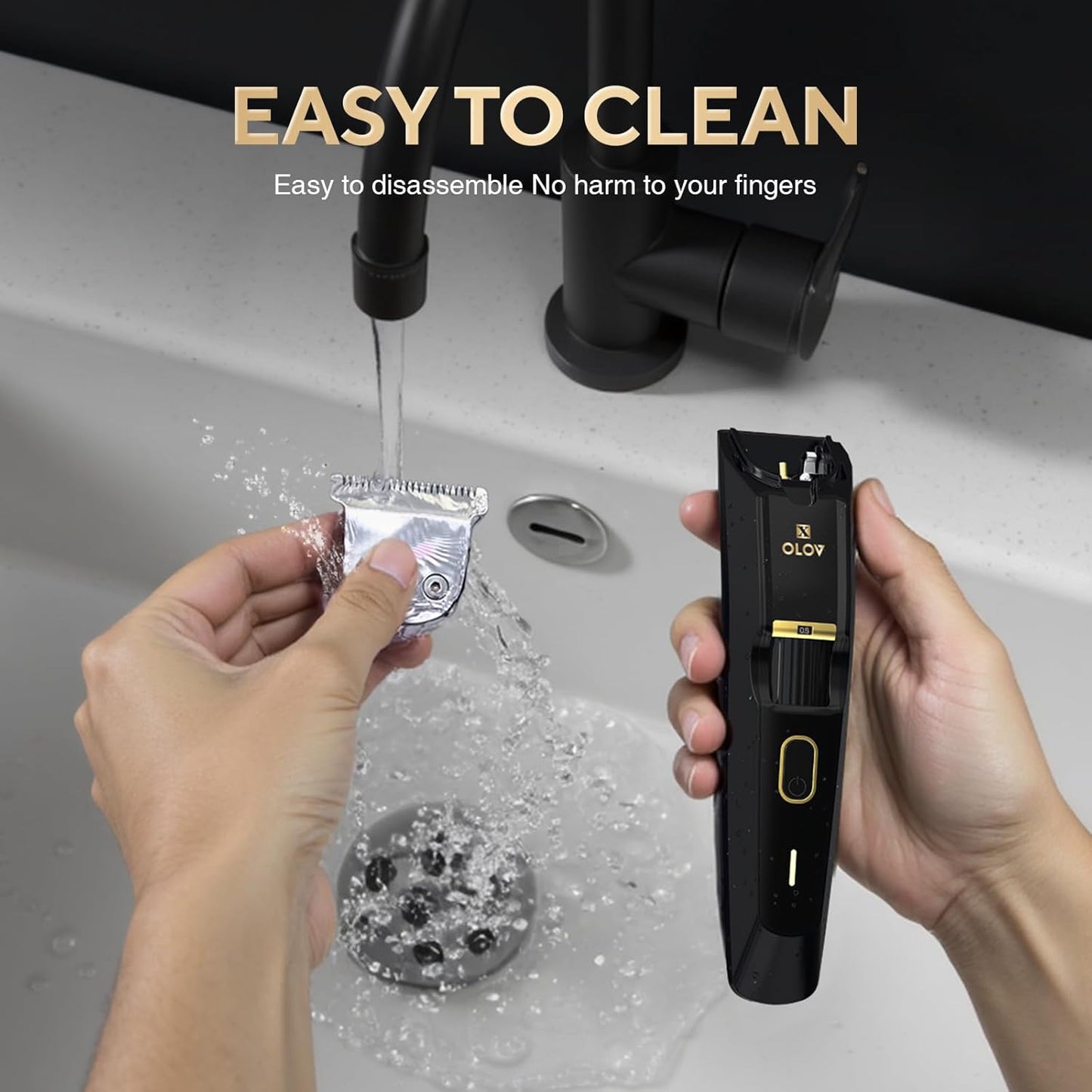 Men's Beard Trimmer - All-in-One Trimmer with Precision Dial - Premium Facial Hair Groomer - Adjustable 20 Length Setting, USB Recharge Dock, Cordless Waterproof Wet/Dry Clipper