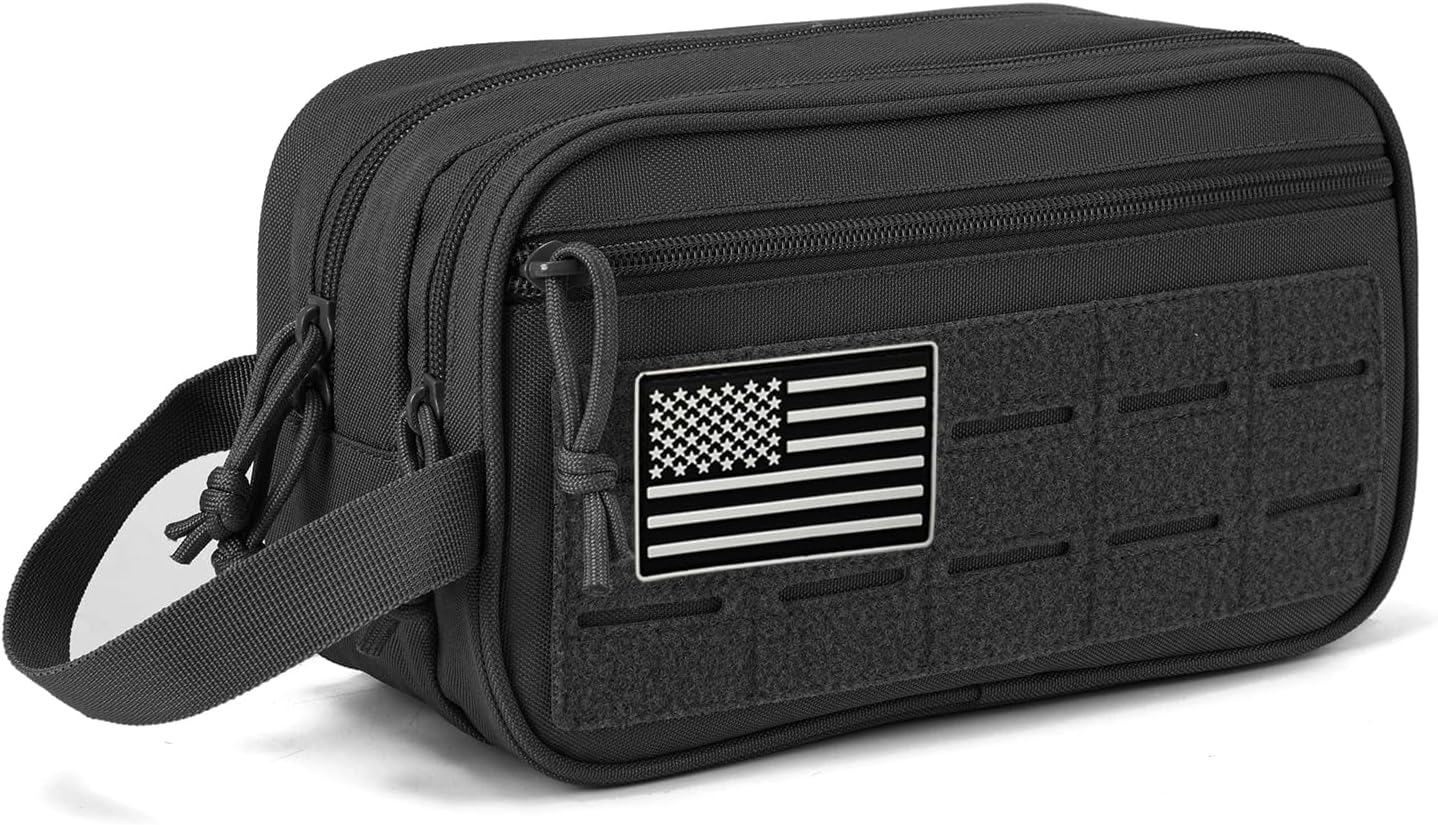 QT&QY Tactical Toiletry Bag For Men Hygiene Bag EDC Military Tool Molle Pouches Small Dopp Kit Mens Shaving Kit Travel shower Bags