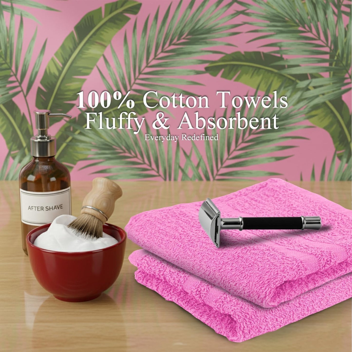 Hand Towels (Pack of 24) Pink Economy Towels Salon Towels - 100% Cotton Spa Towel – 16 x 27 Inches Highly Absorbable, Facial, Gym Towel, Hair, Face Towel Bulk