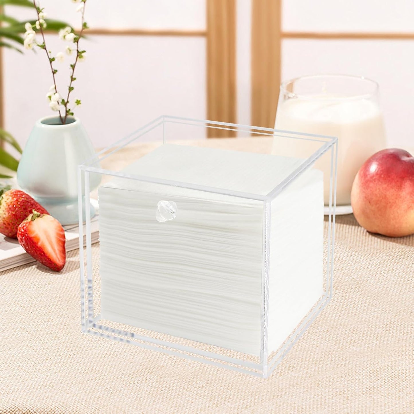 Face Towel Holder Compatible with XL, Disposable Face Towel Container Box, Clear