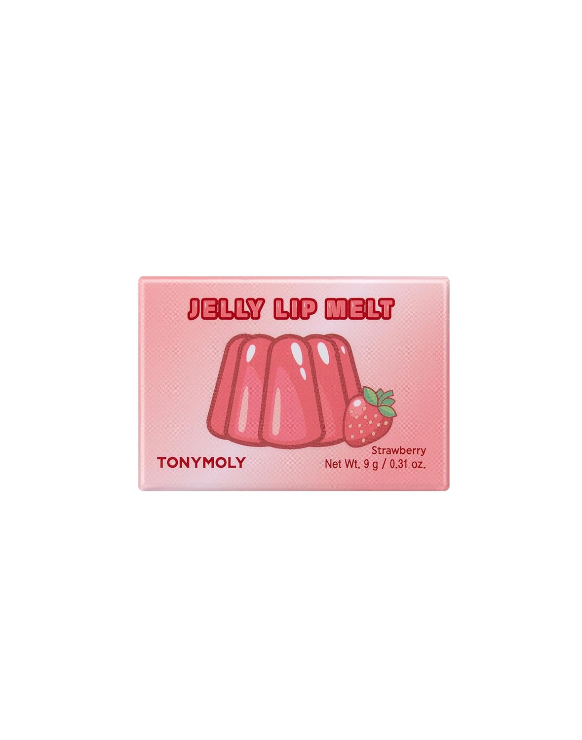 TONYMOLY Jelly Lip Melt – Strawberry Moisturizing & Hydrating Lip Balm Treatment – Nourishing, Non-Sticky, Sheer Red Glossy Finish, 0.31 oz
