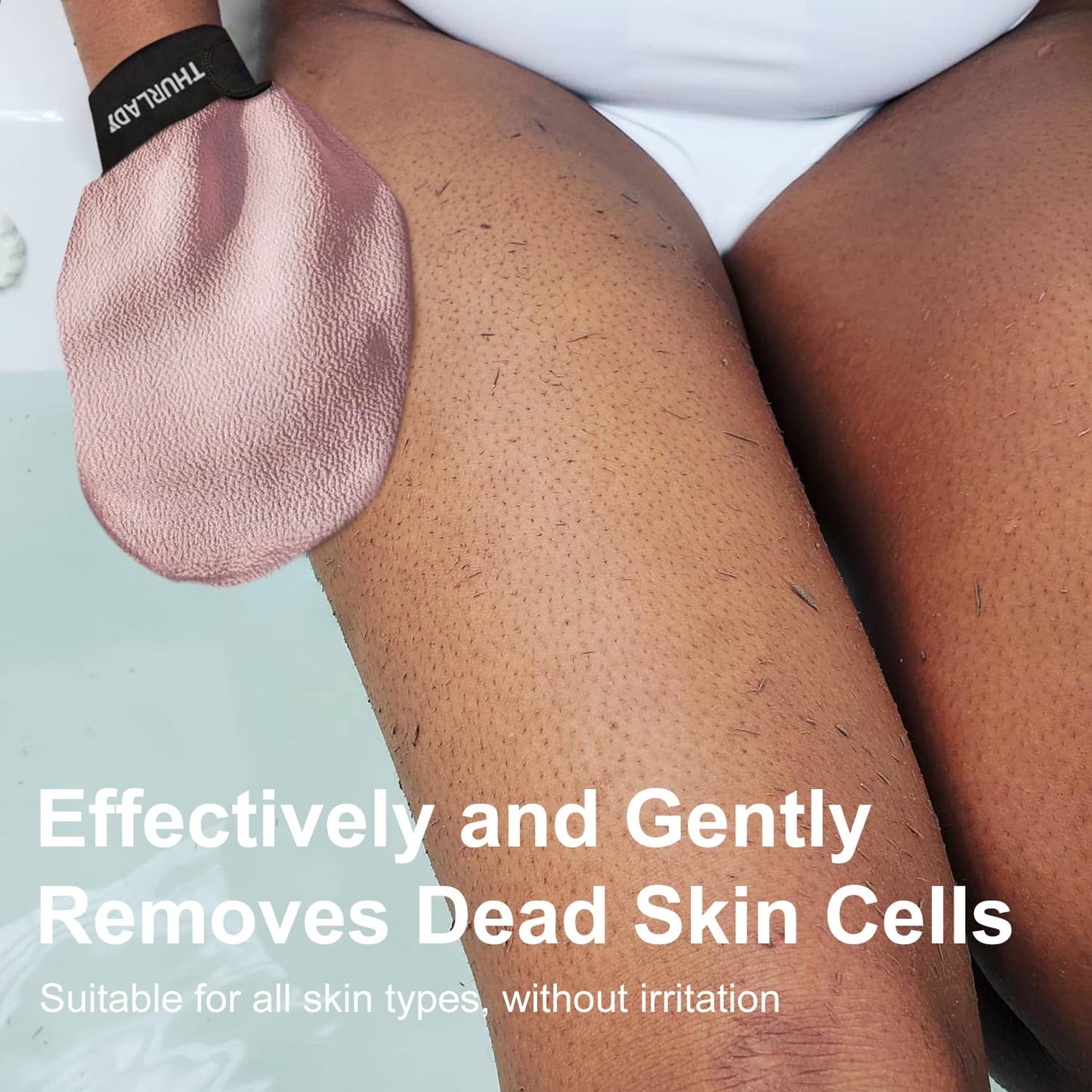 Korean Exfoliating Mitt - Exfoliating Gloves 3 Pack - Exfoliating Body Scrubber, Viscose Fiber Body Scrub Gloves, Dead Skin Remover for Smoother Skin, Self-Tan Prep & Removal