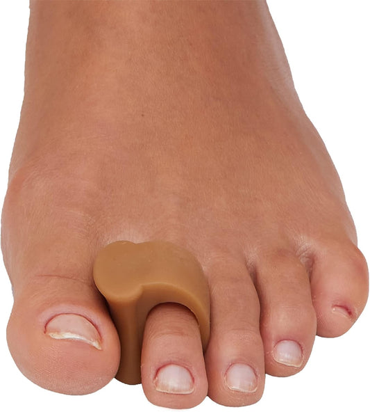 ZenToes Gel Toe Separators for Overlapping Toes, Bunions, Big Toe Alignment, Corrector and Spacer - 4 Pack (Honey)