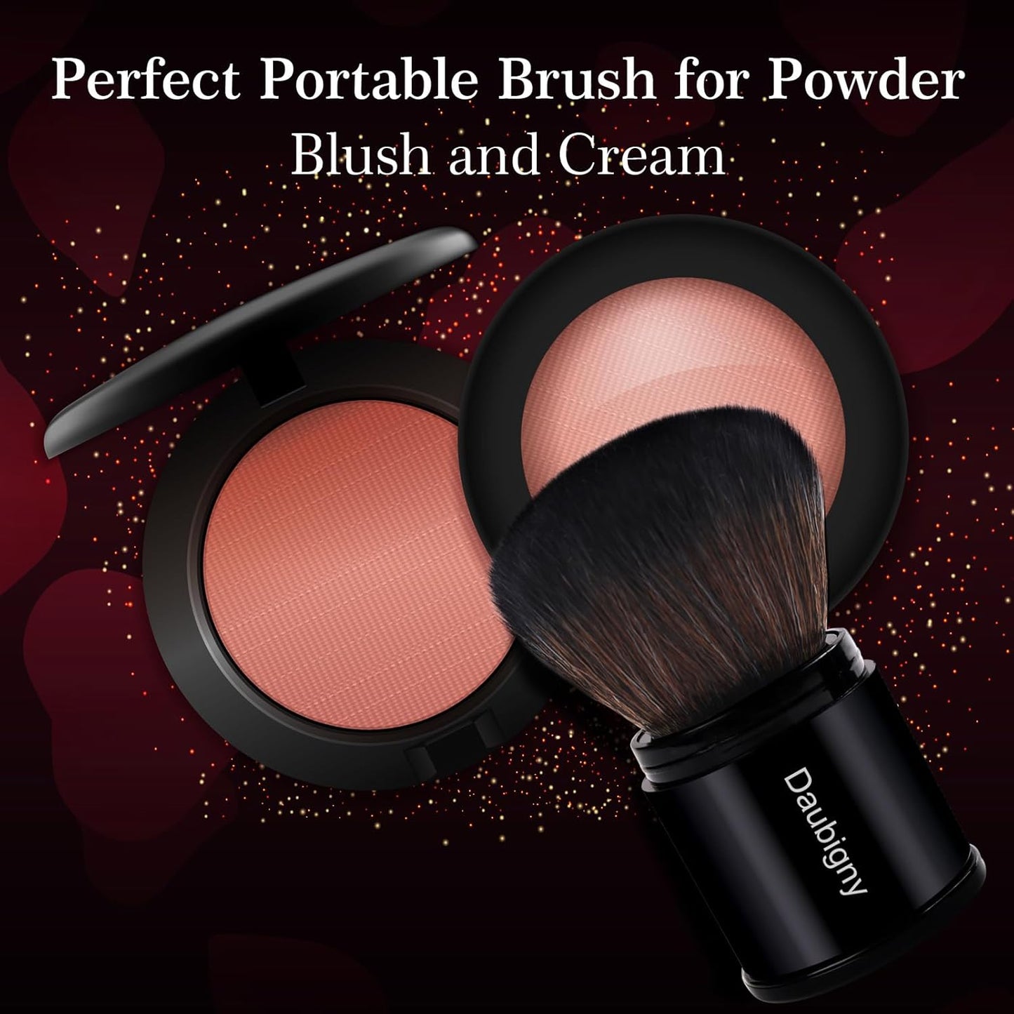 Retractable Kabuki Makeup Brush,Daubigny Powder Brushes Foundation Travel Foundation Brush for Blush Bronzer & Powder…