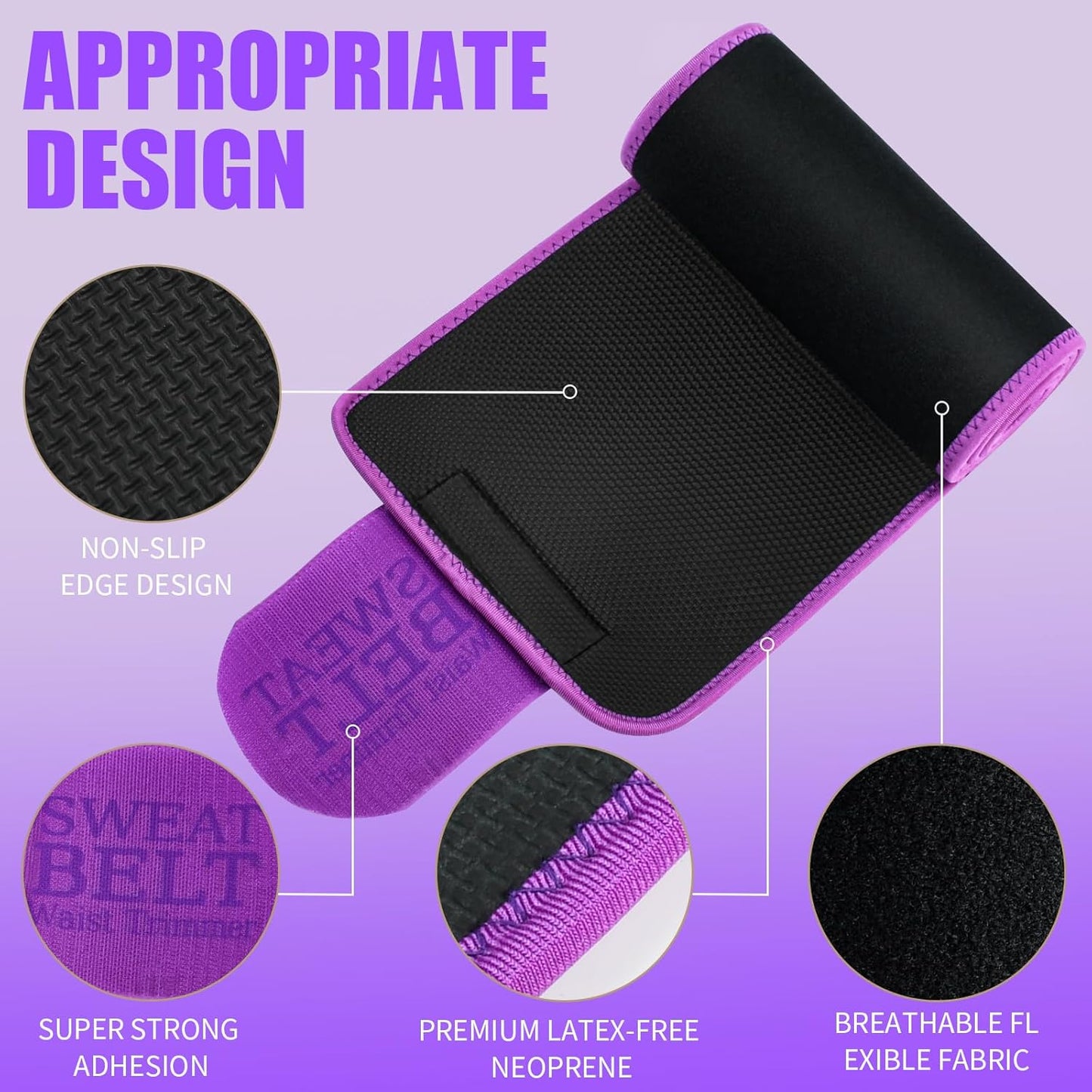 LKV Sweat Waist Trainer for Women Belly Fat Neoprene Waist Trimmer for Women Workout