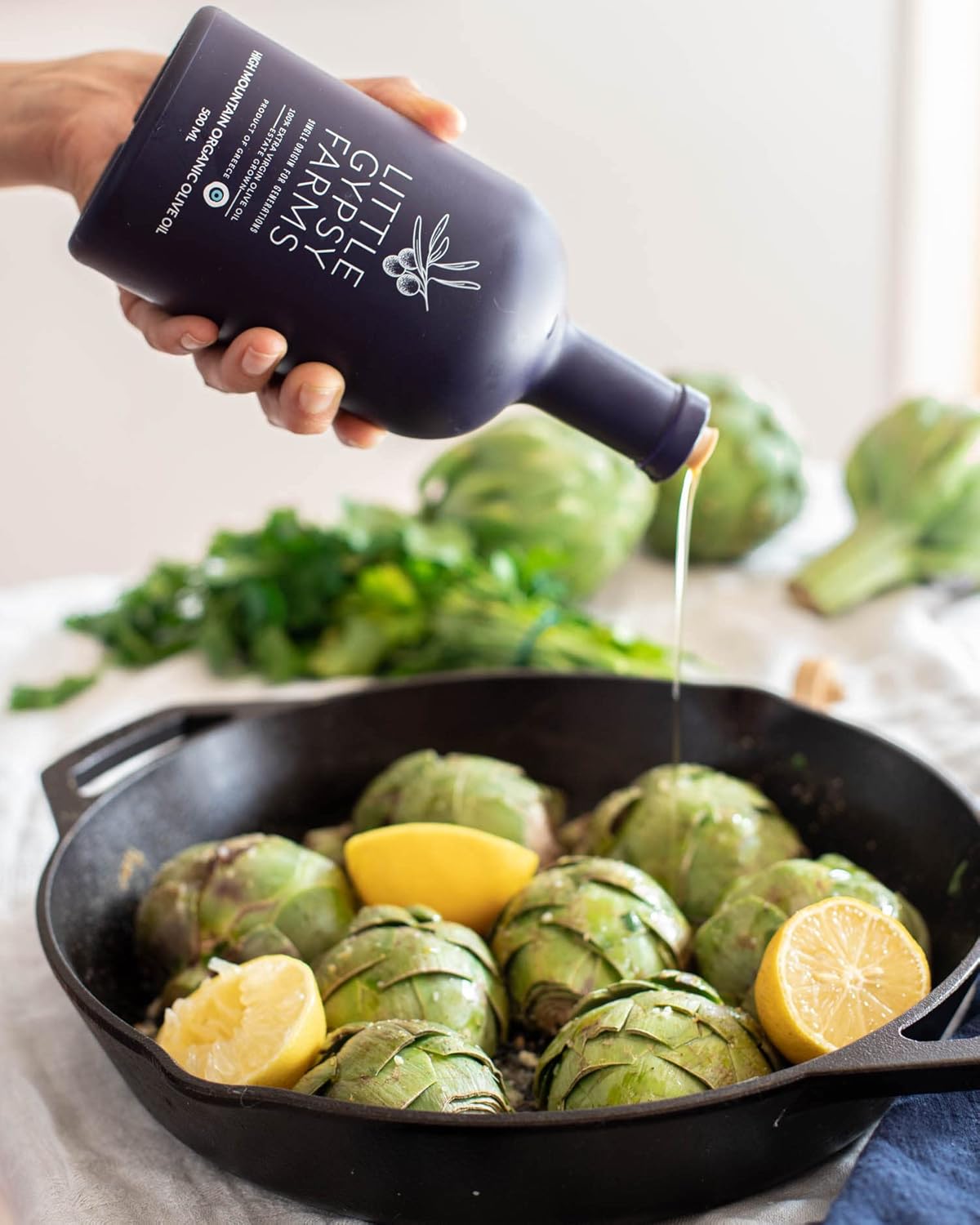 High Mountain Organic & Heirloom EVOO Combo from Little Gypsy Farms | Extra Virgin Olive Oil from a Single Estate in Greece | First Cold-Pressed | High Polyphenols & Amino Acids | Non-GMO | 500ml (2 Pack)