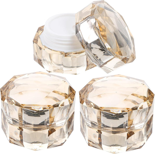 Jar 3Pcs Empty Refillable Cosmetic Jars Makeup Jars Face Cream Jar Travel Lotion Containers(15g)