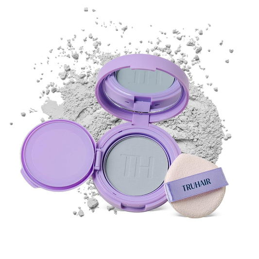 TRUHAIR Root & Scalp Cover Up Pressed Powder Compact, Waterproof, Weightless Hair Coverage & Bald Spot Concealing, Root Touch Up Hair Color for Gray Coverage & Thinning Areas, 0.35 Oz (Gray)