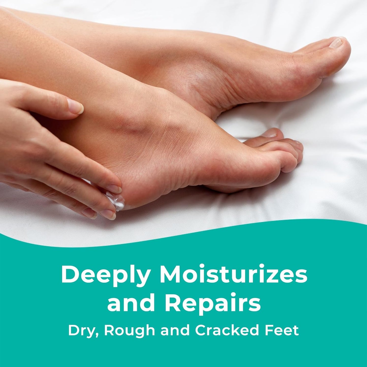 EZ Foot Care Cream - Advanced Exfoliating Urea Foot Cream for Dry Cracked Heels and Feet | 14 Natural Ingredients | Repairs, Hydrates and Smoothens Dry Cracked Feet - 100ml /3.38 fl. oz