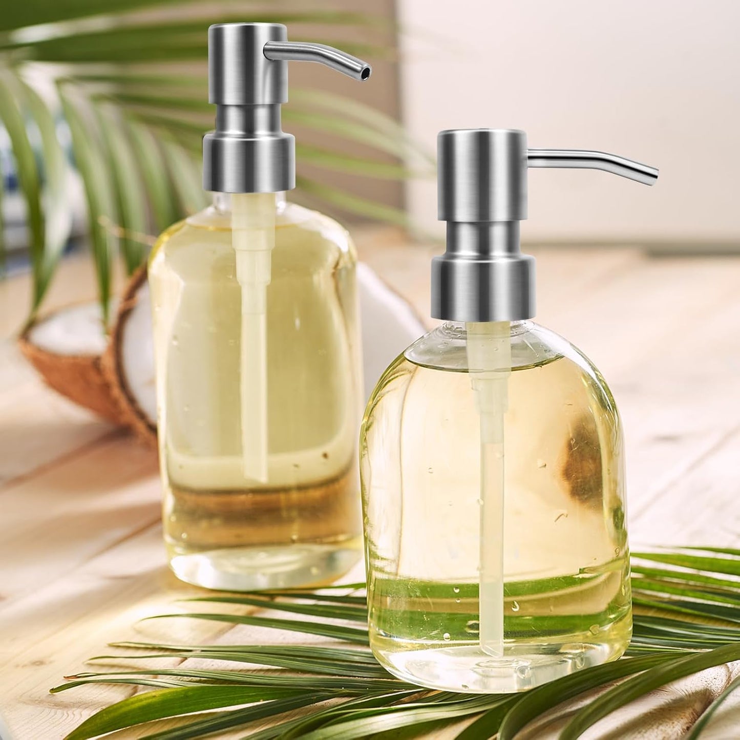 1 pcs 304 Stainless Steel Soap Dispenser Pump - Standard 28/400 Thread Replacement for Hand Soap Lotion Bottles