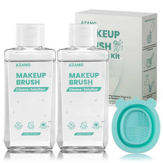 Makeup Brush Cleaner - 300ML Makeup Brush Shampoo and Bowl For Brushes, Sponge, Powder Puff，Deep Clean & Gentle Formula, Vegan & Cruelty