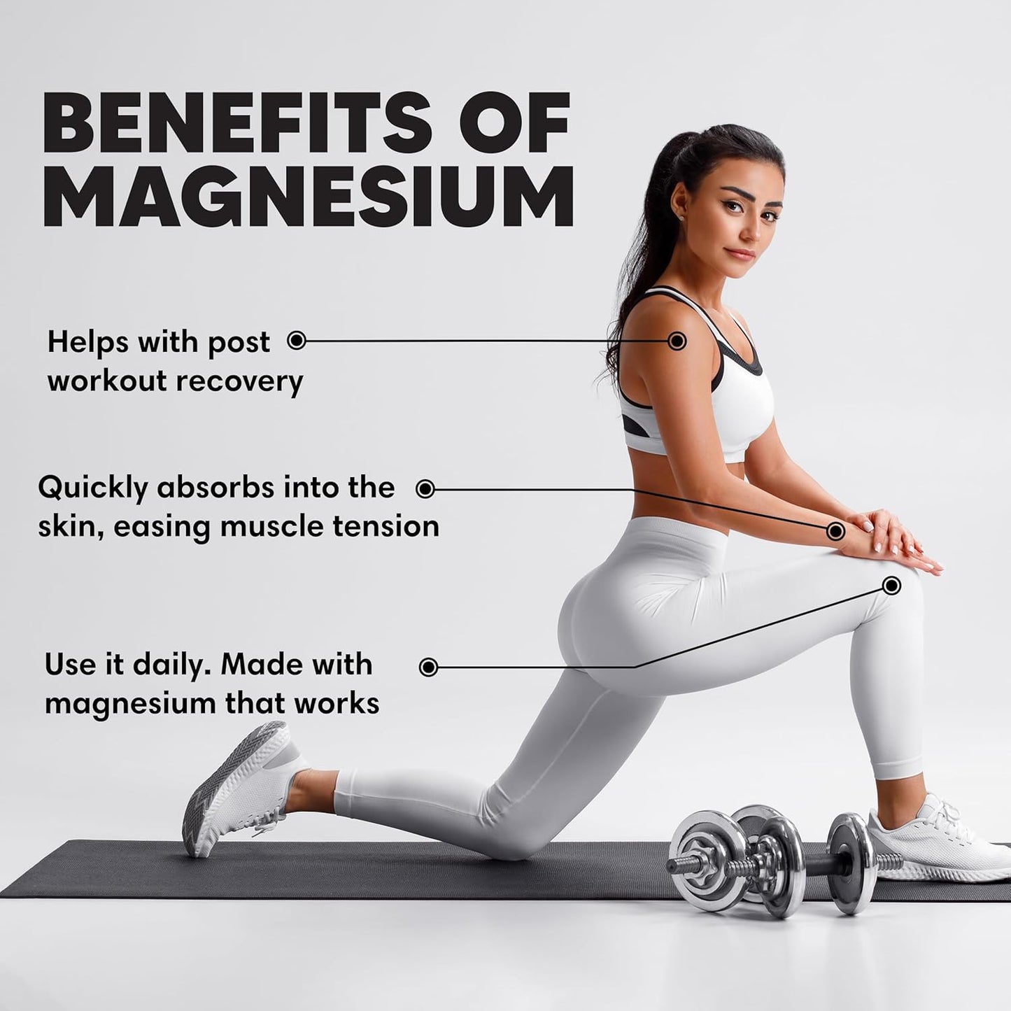 Pure Magnesium Oil Spray – 4oz (3 Pack) Organic USP Grade, Topical Magnesium Spray for Feet, Leg Cramps, Weight Management, Aceite de Magnesio, Natural Salt & Ancient Minerals – Made in The USA