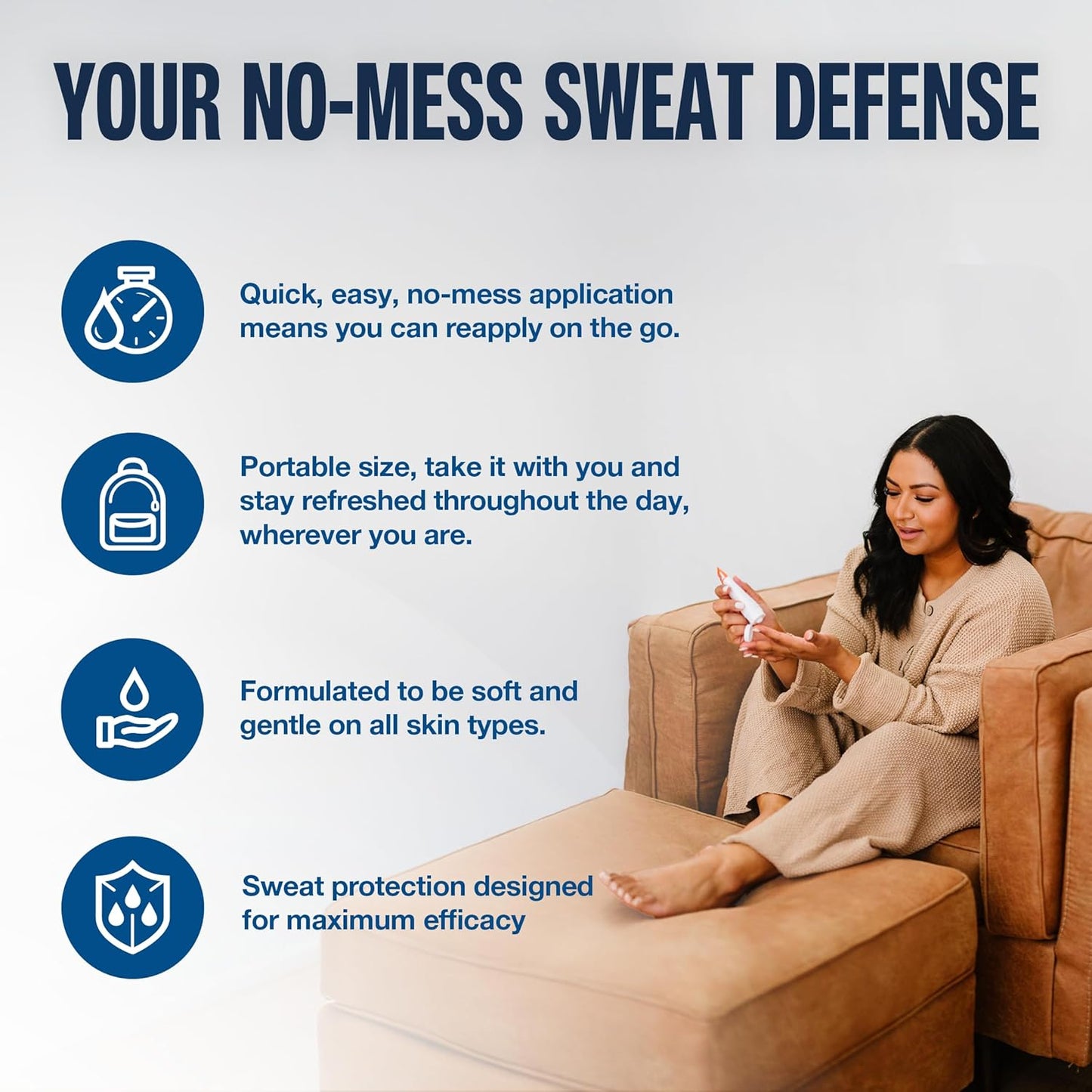 Carpe Sweat Absorbing Foot Lotion, A dermatologist-recommended solution to stop sweaty, smelly feet, Helps prevent blisters, Great for hyperhidrosis