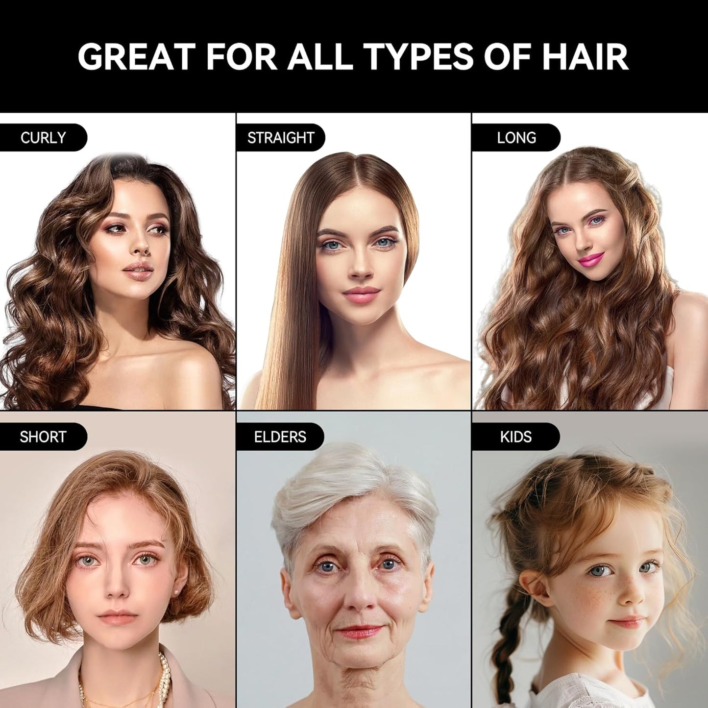 1 Pack Microfiber Hair Towel,Quick Dry Hair Towel Wrap Turbie for Women Kids,Super Absorbent Fast Head Wraps Drying Towel with Button for Wet Curly Hair(Black 25.6x9.8 Inch)