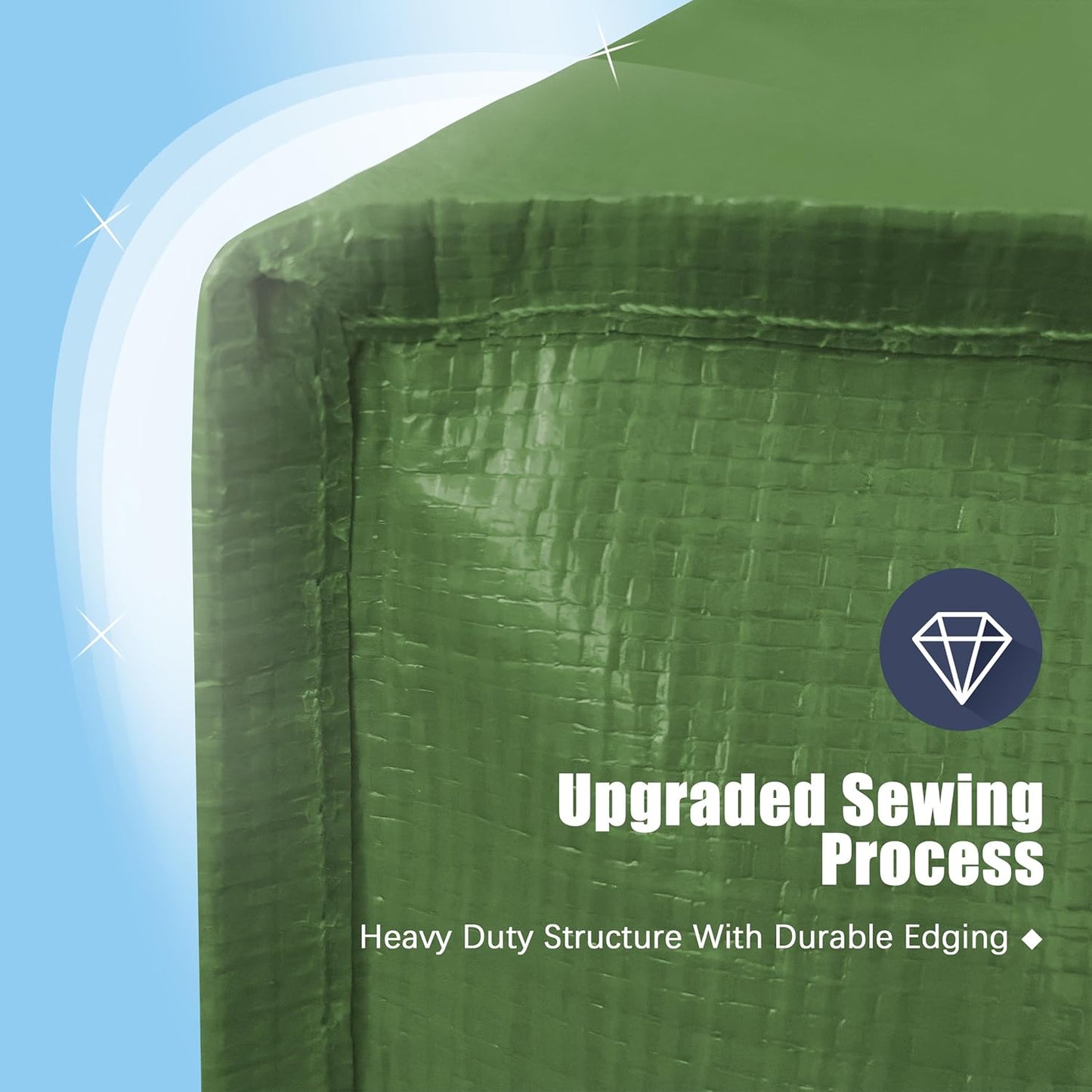 4 Pack Large Strong Moving Bags with Zippers & Carrying Handles - Water-Resistant - Heavy Duty Storage Tote for Space Saving, Fold Flat, Alternative to Moving Box (Olive Green)