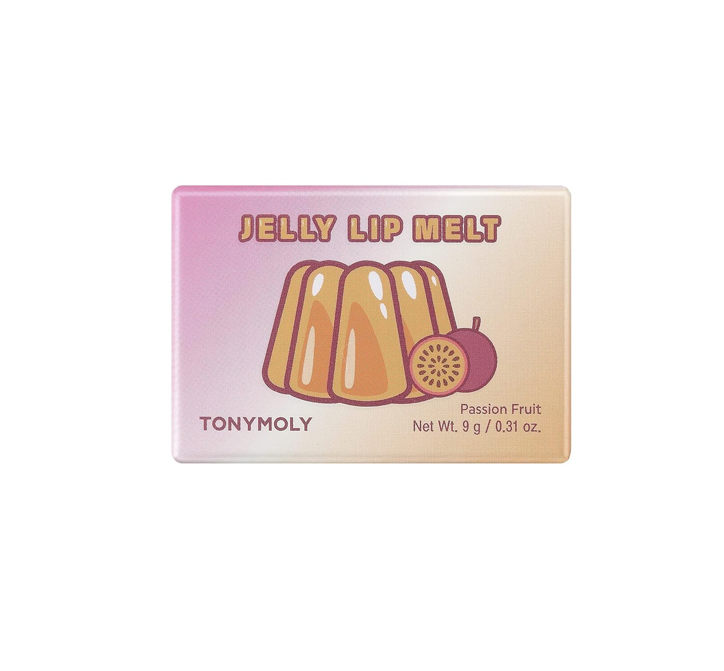 TONYMOLY Jelly Lip Melt – Passionfruit Hydrating Lip Balm Treatment, Moisturizing & Nourishing Jelly Gloss for Dry Lips, Non-Sticky High Shine Korean Lip Care, Smooth & Glossy Finish, 0.31 oz