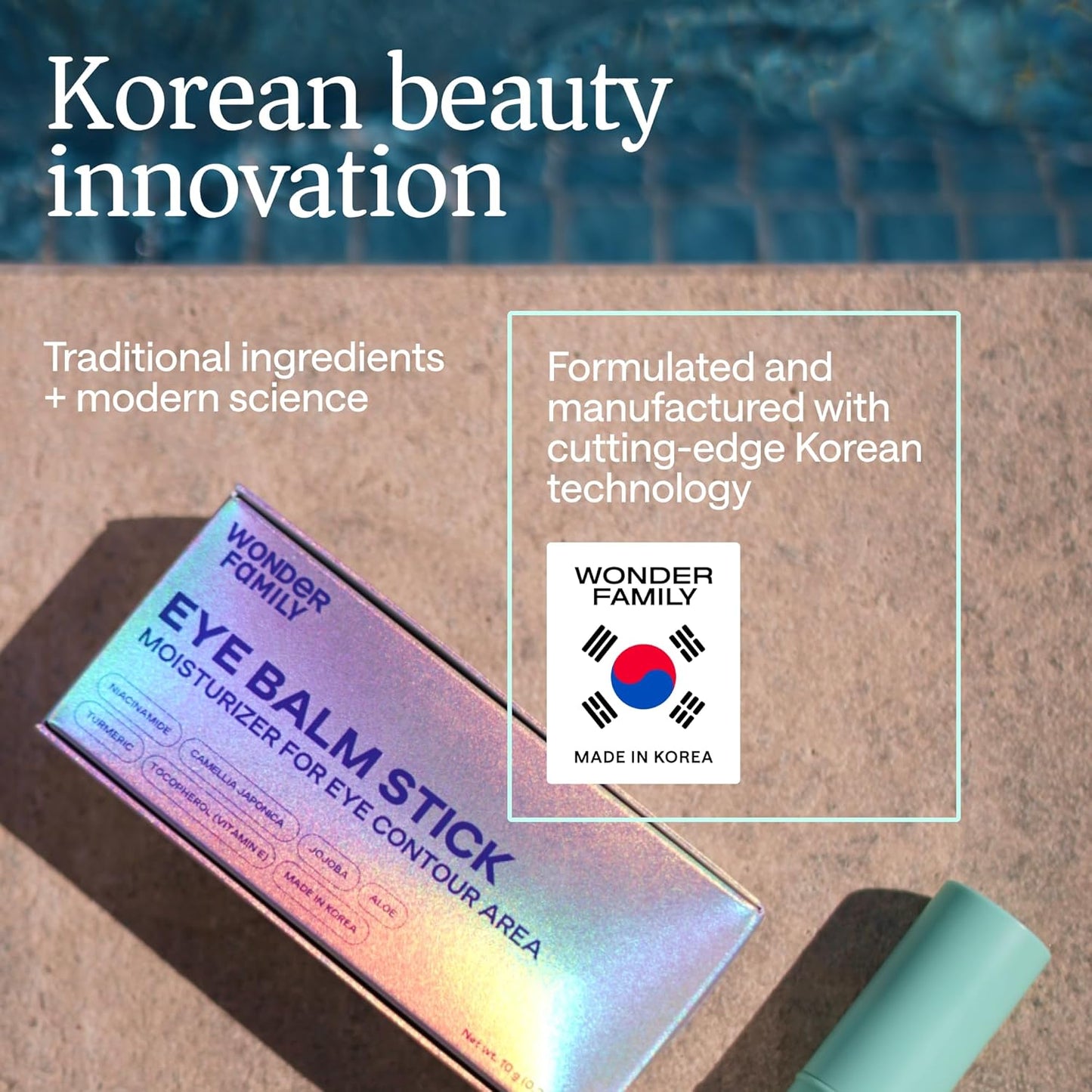 Korean Under Eye Balm Stick - Hydrating Eye Cream for Dark Circles and Puffiness, Wrinkles and Fine Lines - Lightweight Alternative to Serum - Moisturizing Korean Skin Care with Niacinamide, Vitamin E
