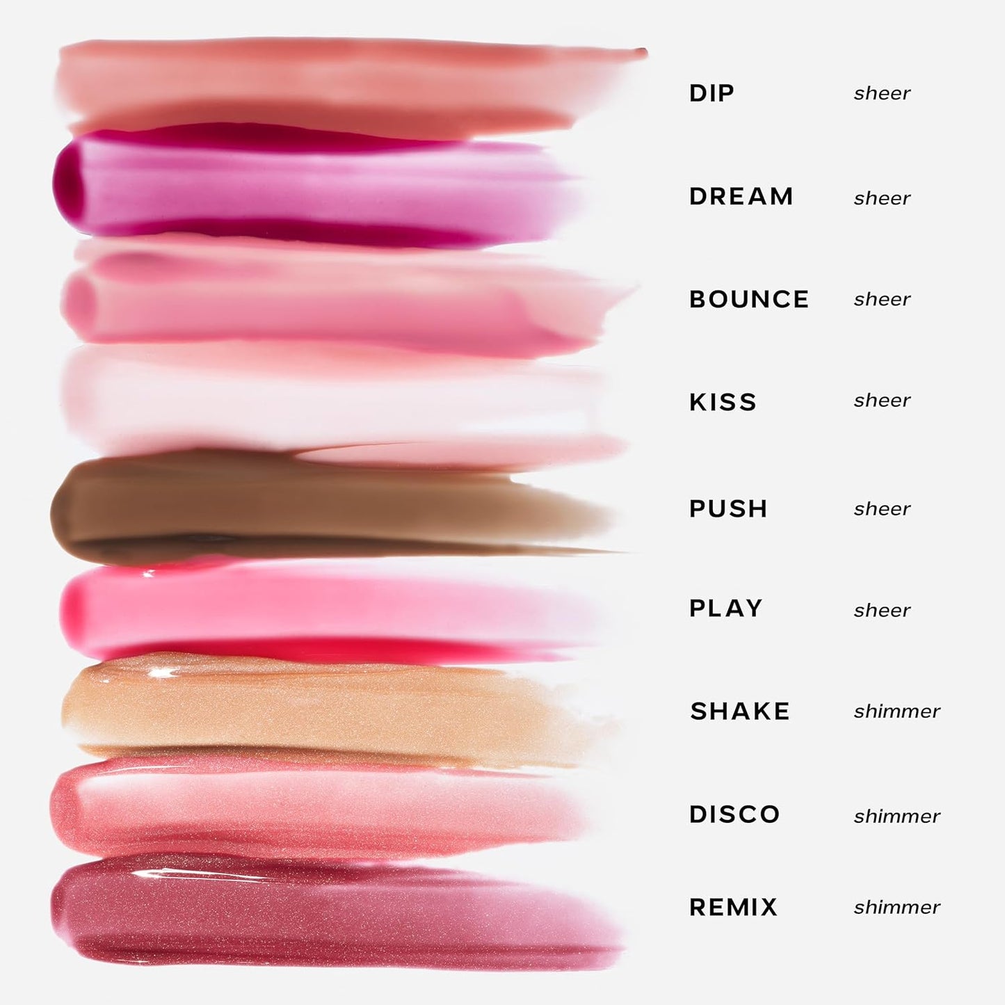 Saie Glossybounce - Hydrating Lip Gloss and Tinted Lip Oil Hybrid with Hyaluronic Acid & Jojoba Oil for Non-Sticky, Ultra-Shiny, Plump & Soft Lips - Everyday Makeup Essential - Dip (.17 oz)