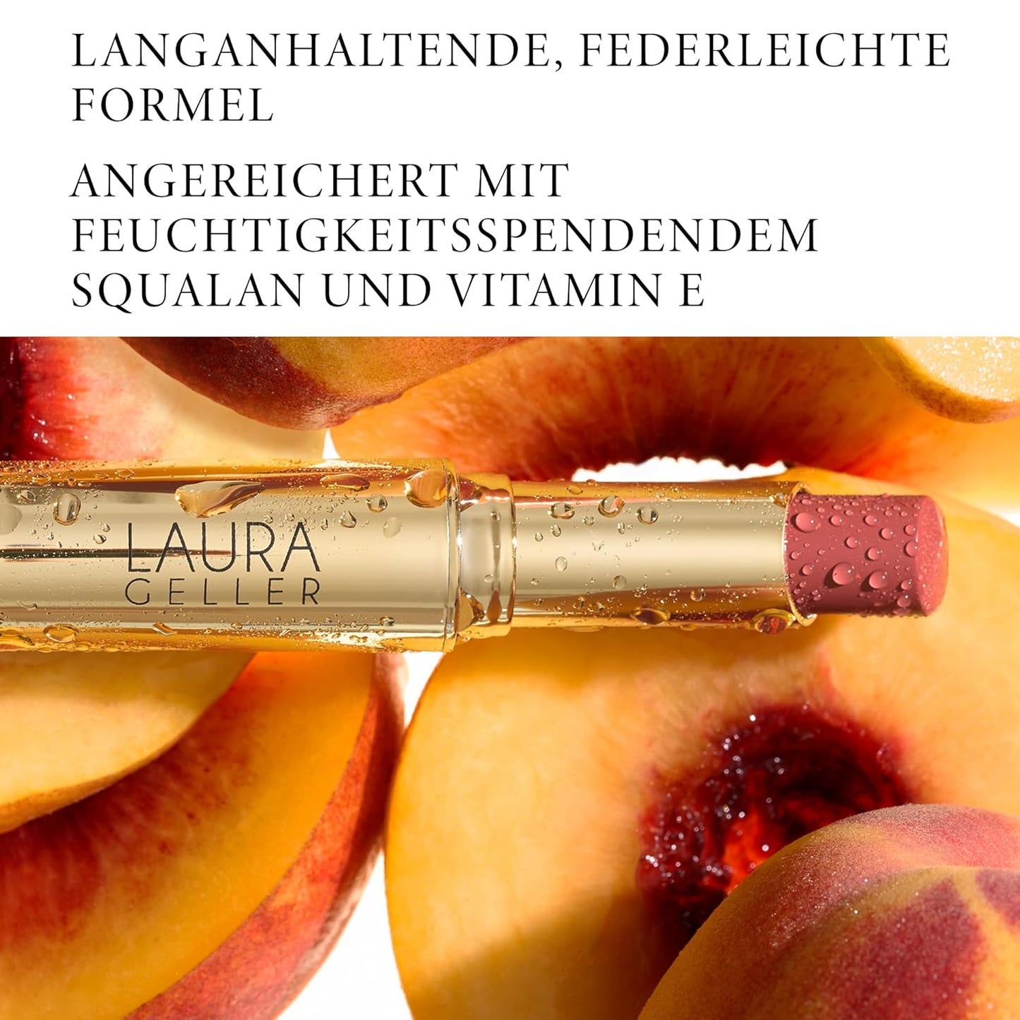 LAURA GELLER NEW YORK Jelly Balm Moisturizing Tinted Lip Balm - Just Peachy - Hydrating Vitamin E - Semi-Shine Finish