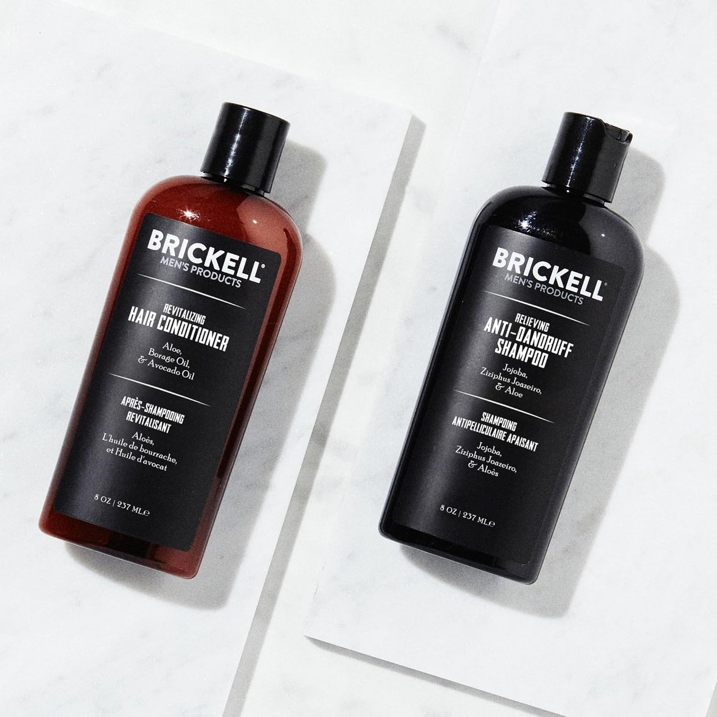 Brickell Men’s Daily Relieving Hair Care Routine, Dandruff Shampoo and Conditioner Set For Men, All Natural and Organic, Scented