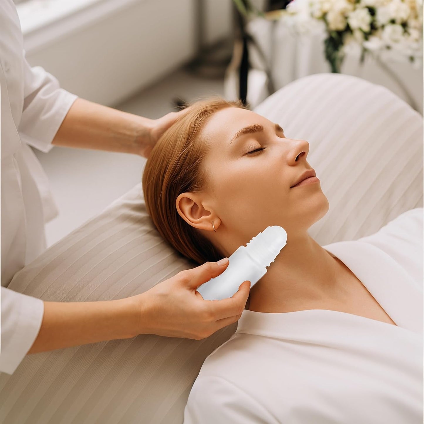 Essential Oil Roller Bottles, 2PCS (50ml/30ml) Thick Glass Perfume Roller Bottles with Funnel and Dropper Glass Empty Bottles Beauty and Personal Care Tools for Fragrance (White, 50ML)