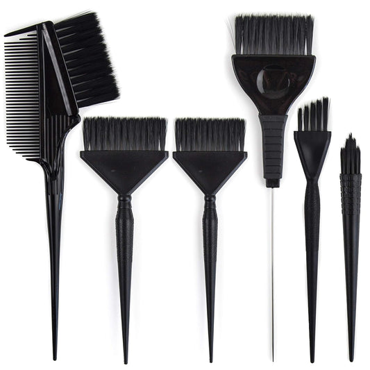 Ultimate Hair Dye Brush Set - 6 Color Brushes for Hair Salon - Hair Color Brush Applicator Set - Balayage Brush - Hair Tint Brush - Hair Dying Brush - Hair Coloring Kit