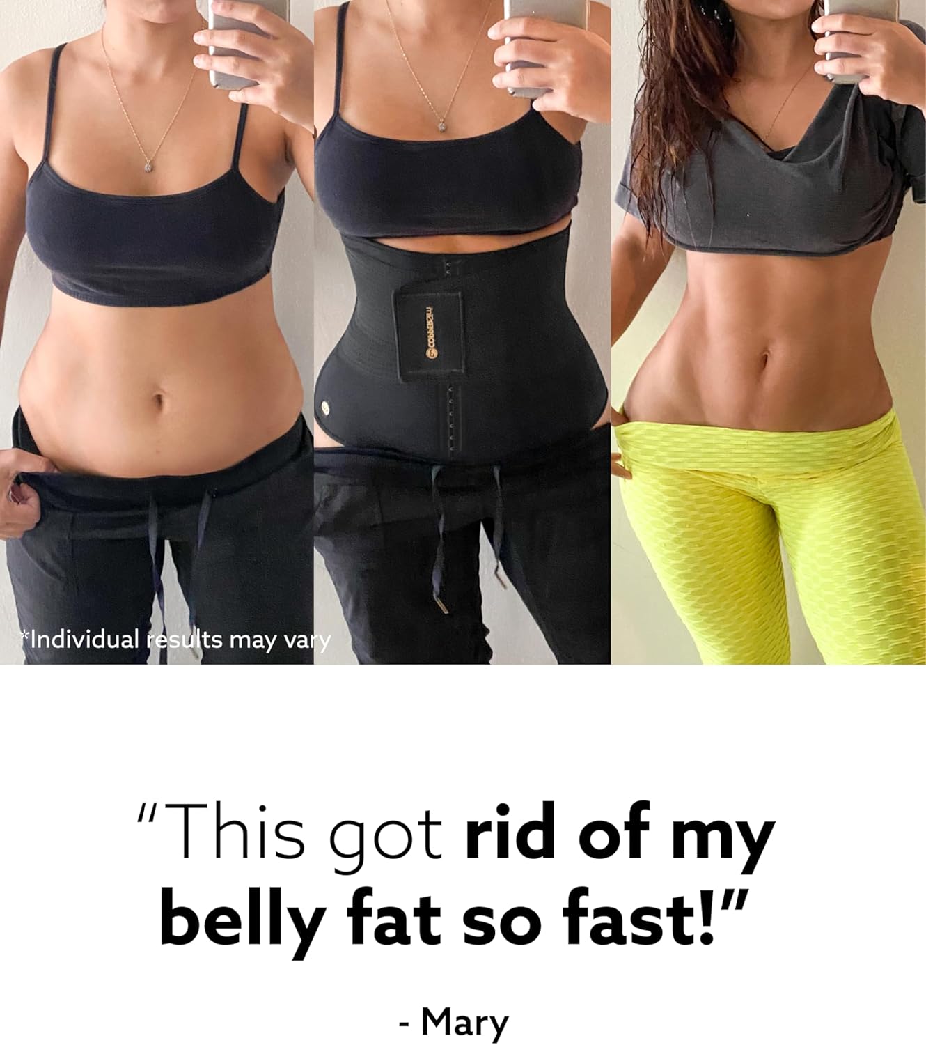 COPPER SLIM Women’s Hourglass Body Sculpting Kit - Waist Cincher & Waist Trainer with Sweat Fabric for Full-Body Slimming