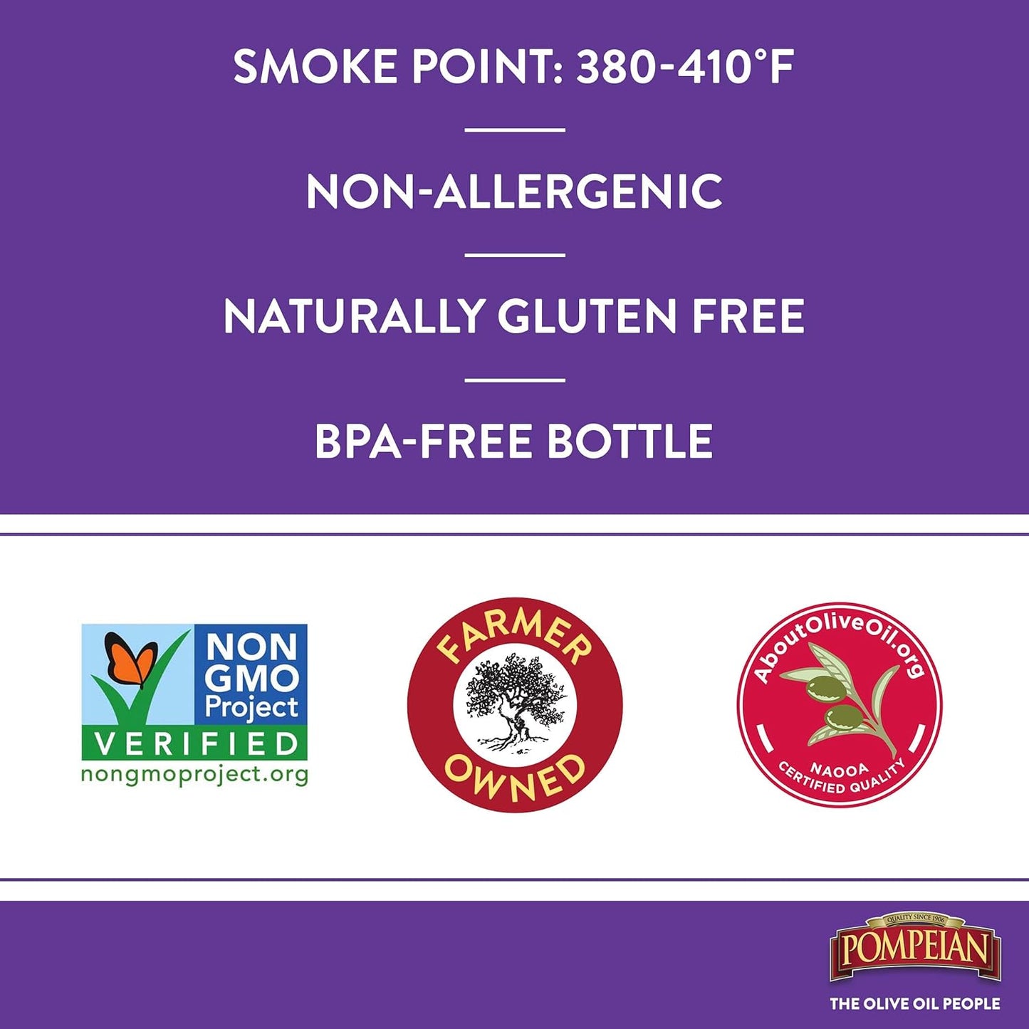 Pompeian Robust Extra Virgin Olive Oil, Contains Polyphenols, First Cold Pressed, 16 Fl Oz