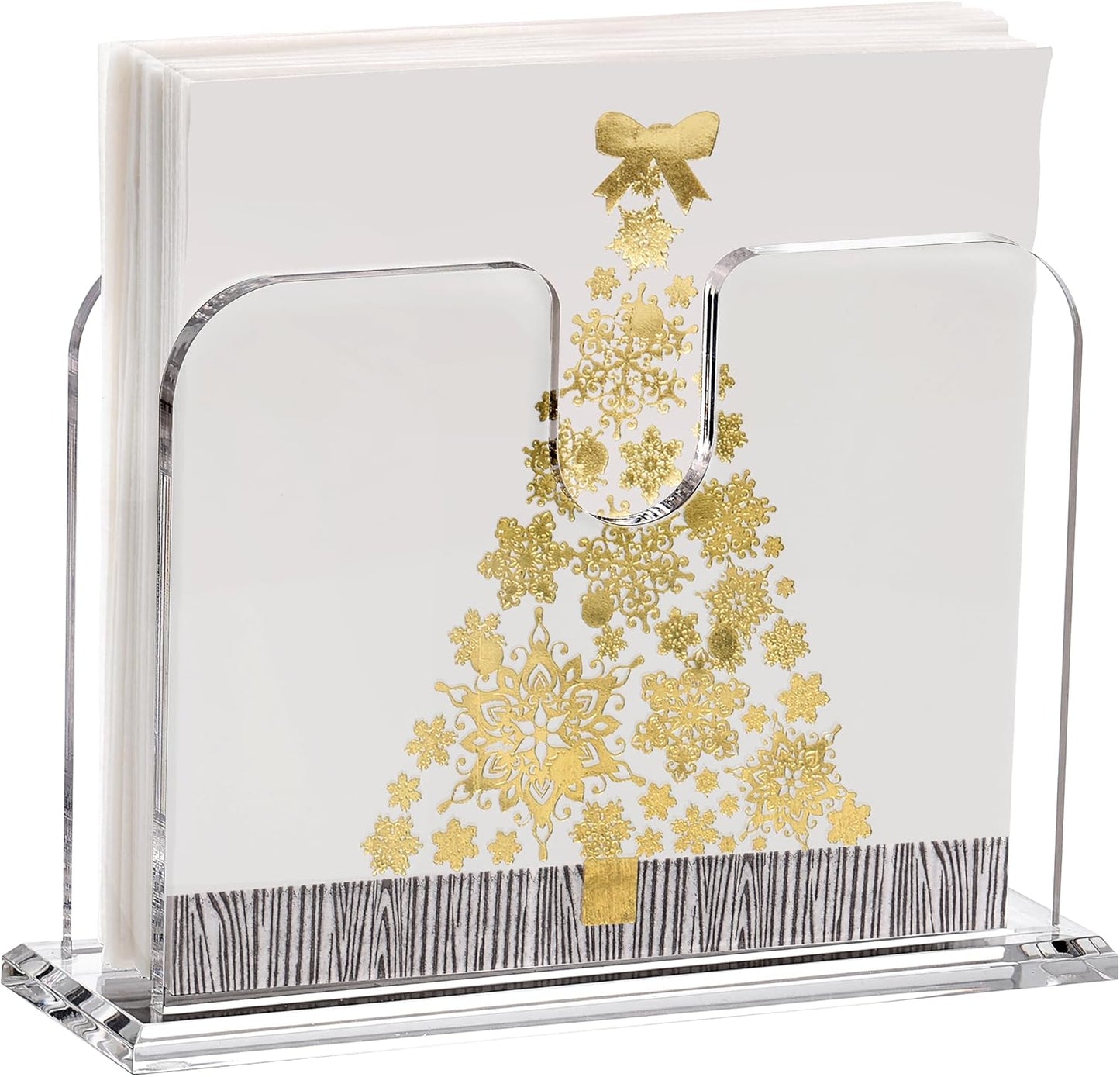 DINGHUO Napkin Holder for Table, Standing Clear Acrylic Luncheon Napkin Holder, Great for Kitchen, Dinner, Restaurant, Home Decor - 1 Pack